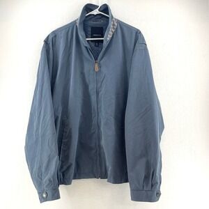 VTG London Fog Men's Bomber Coat XL Classic American Outerwear Lined Blue EUC